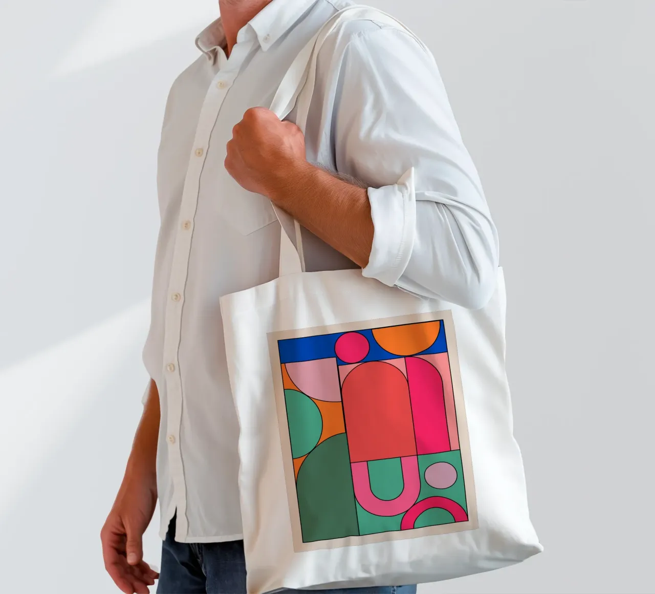 Forme geometriche 239 borsa in juta da Gaite