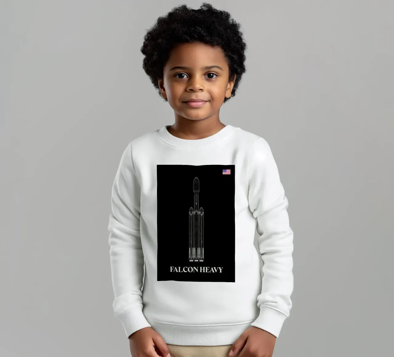 Falcon Heavy 1 kids sweatshirt by Marc Schulthess