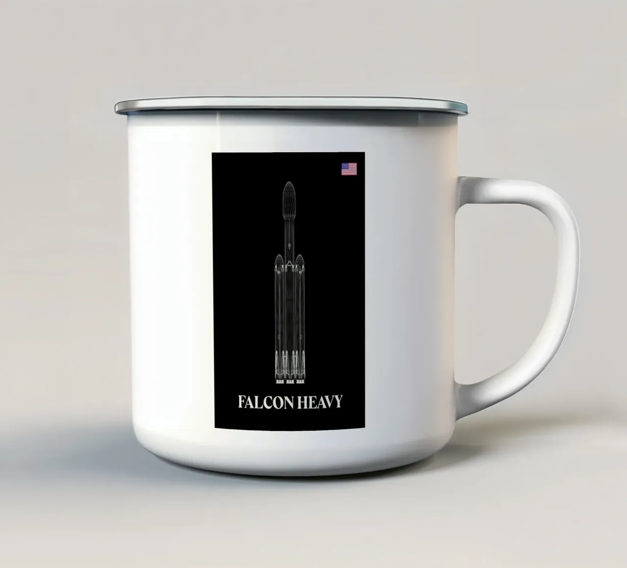 Falcon Heavy 1 tazza in smalto da Marc Schulthess