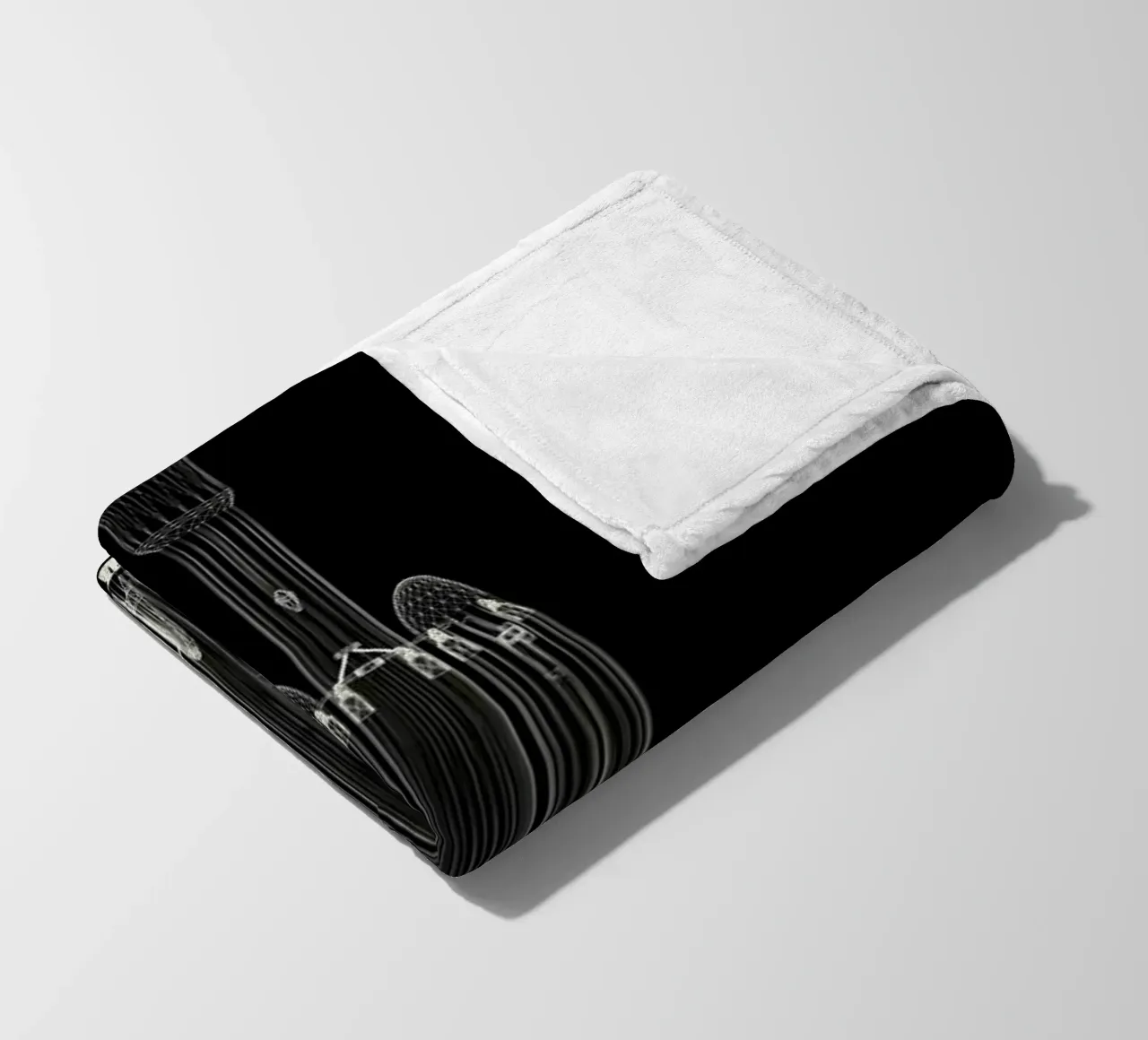 Falcon Heavy 1 fleece blanket by Marc Schulthess