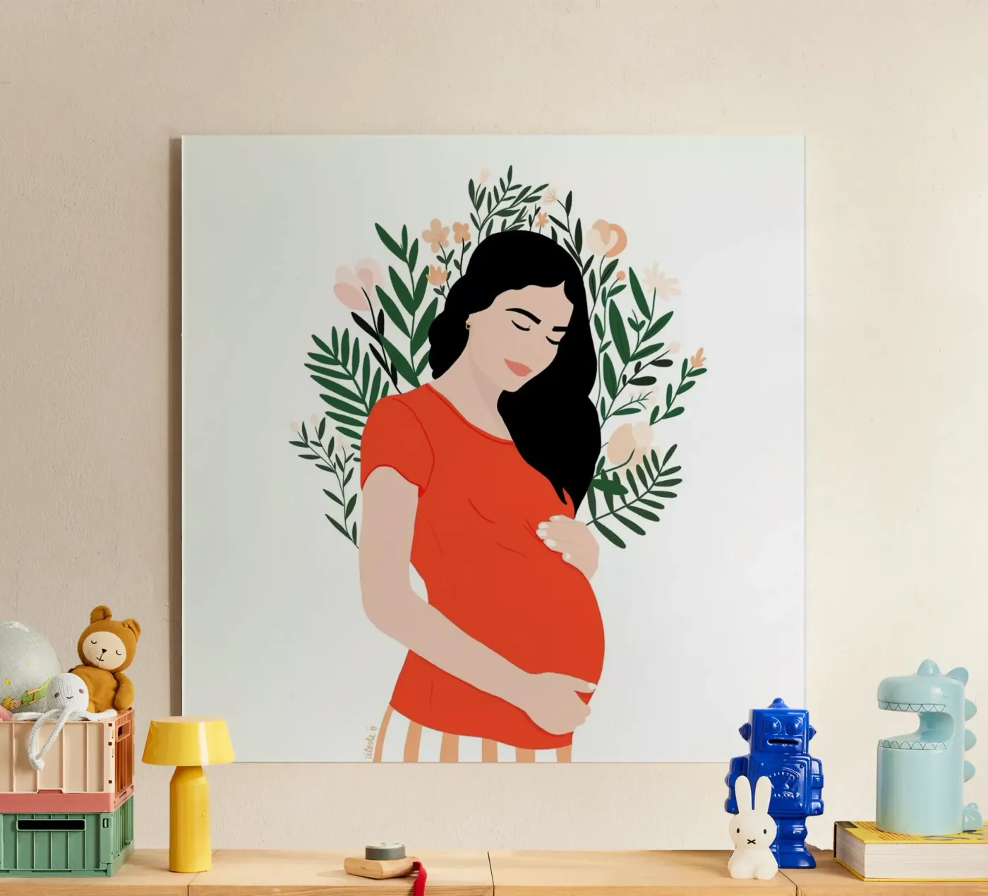 Life acryl van Céleste Wallaert