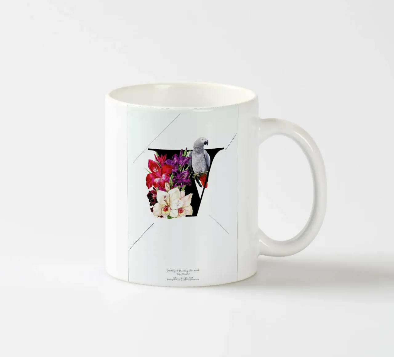 Botanical Alphabet - V tazza in ceramica da Froilein Juno