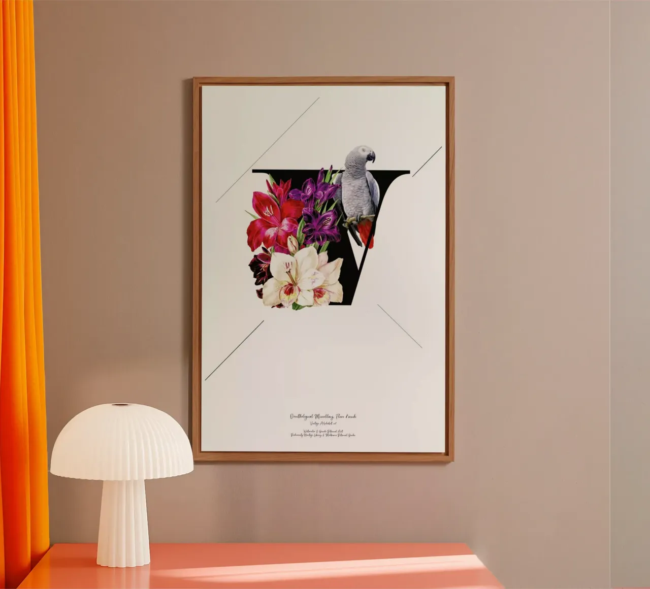 Botanical Alphabet - V alluminio dibond da Froilein Juno