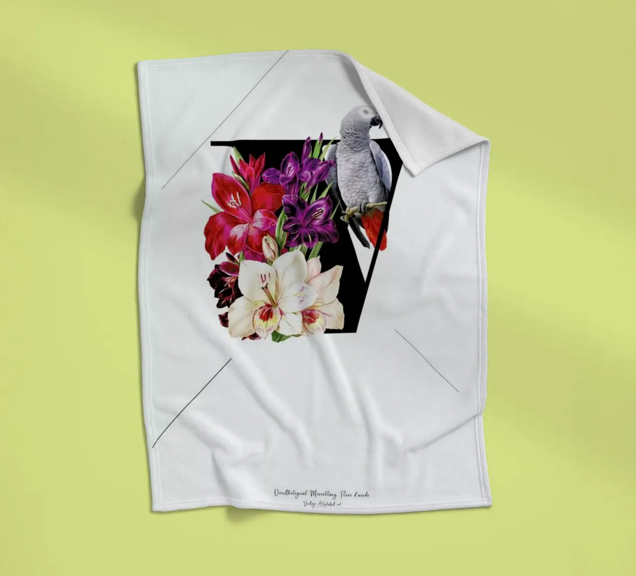 Botanical Alphabet - V coperta in pile da Froilein Juno