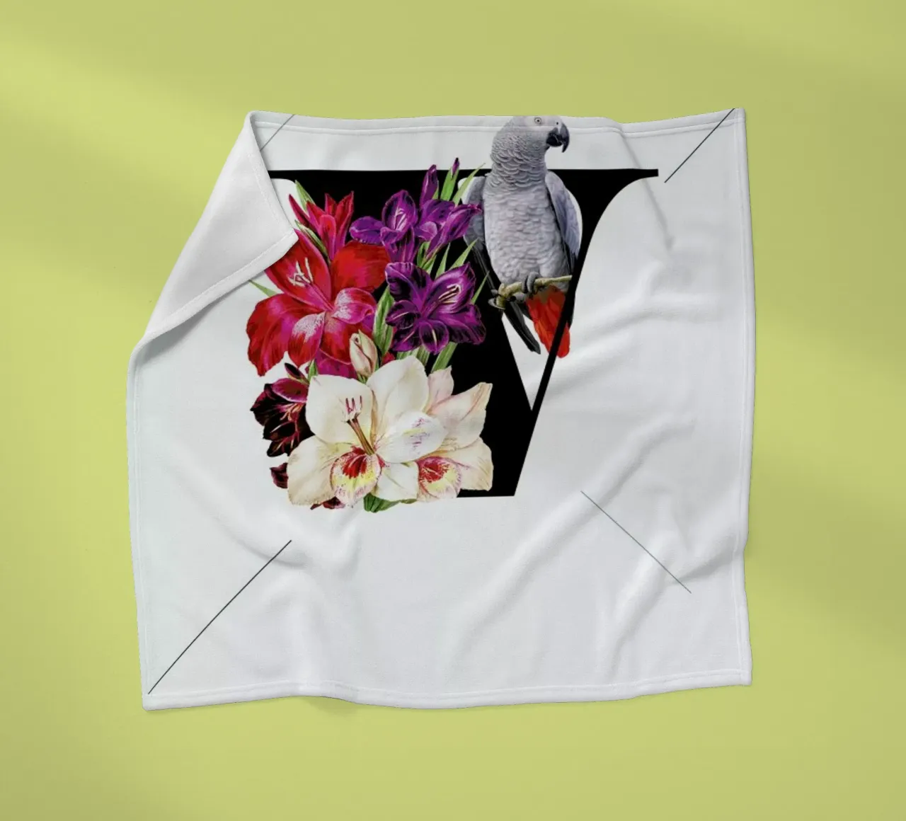 Botanical Alphabet - V coperta in pile da Froilein Juno