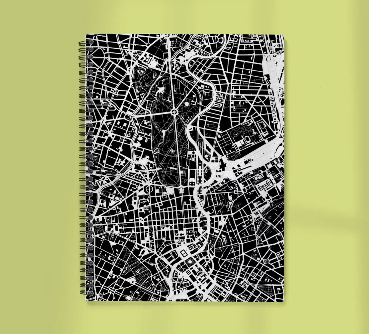 Berlin Black & White spiral notebook by Planos Urbanos
