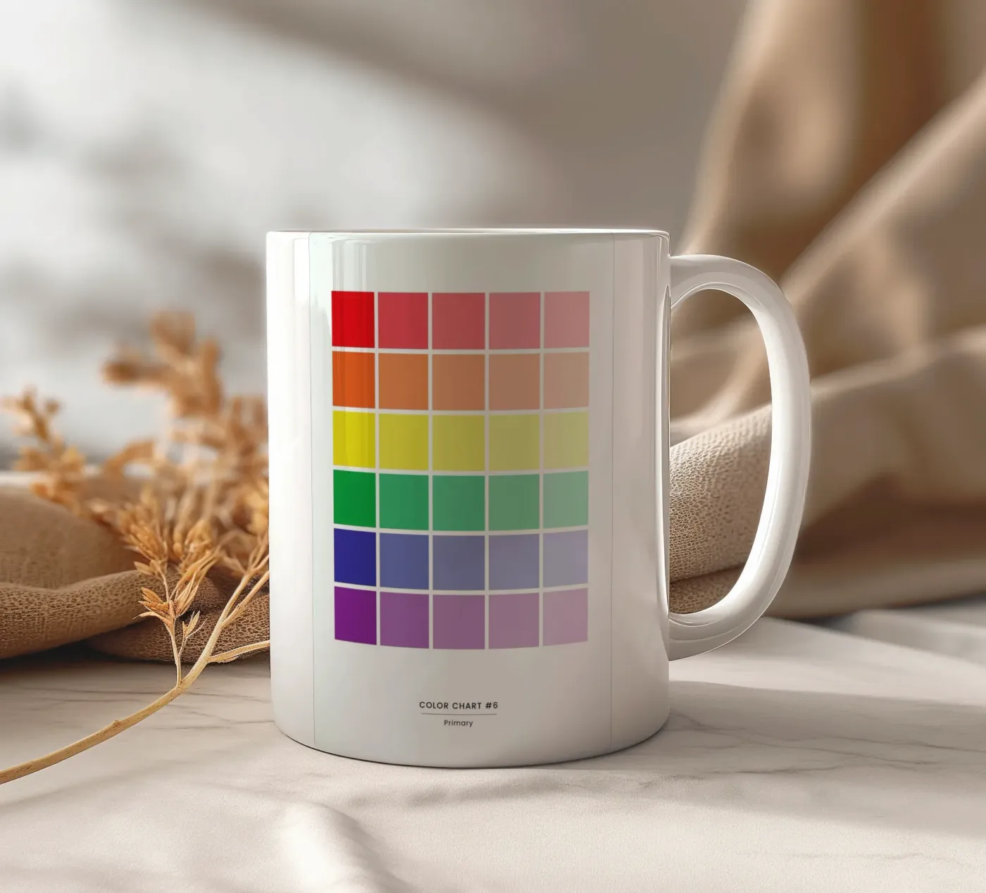 Primary ceramic mug by daylight design studio