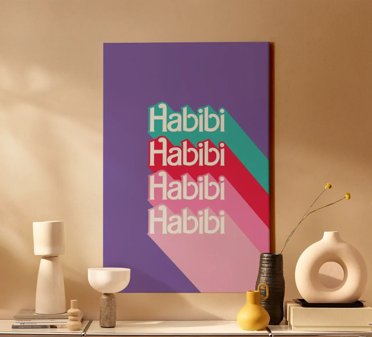 Habibi Rainbow tela con Cornice a cassetta da La Come Di