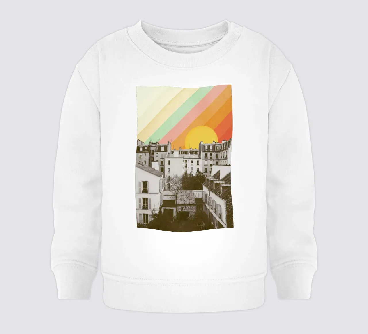 Rainbow Sky Above Paris felpa neonato da Florent Bodart