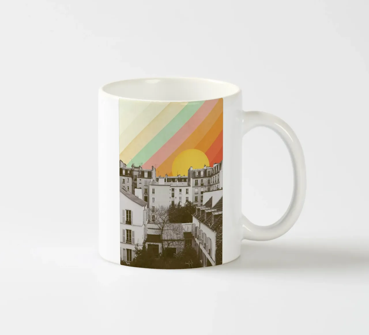 Rainbow Sky Above Paris tazza in ceramica da Florent Bodart