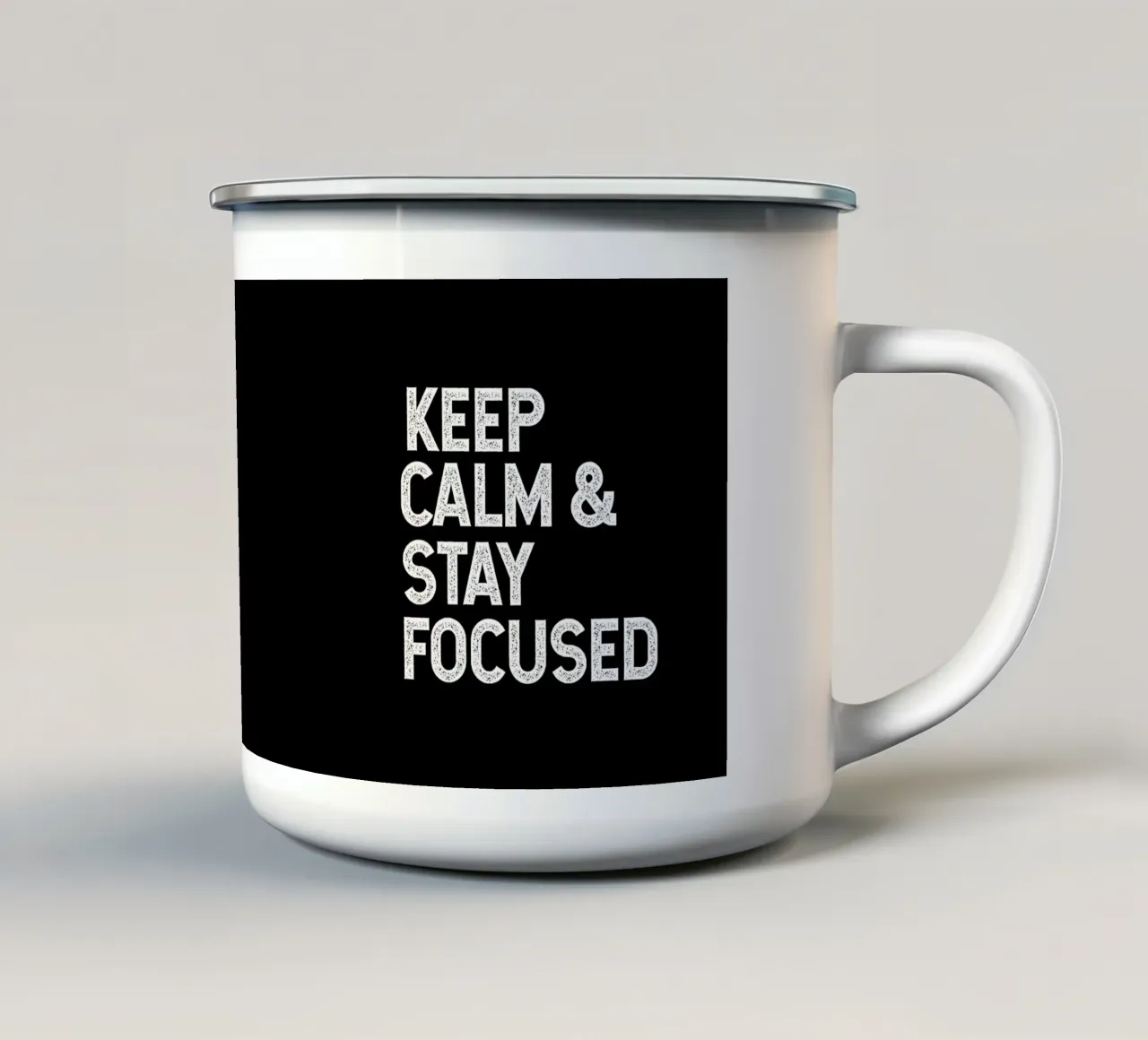 Keep calm and stay focused tazza in smalto da happieeagle