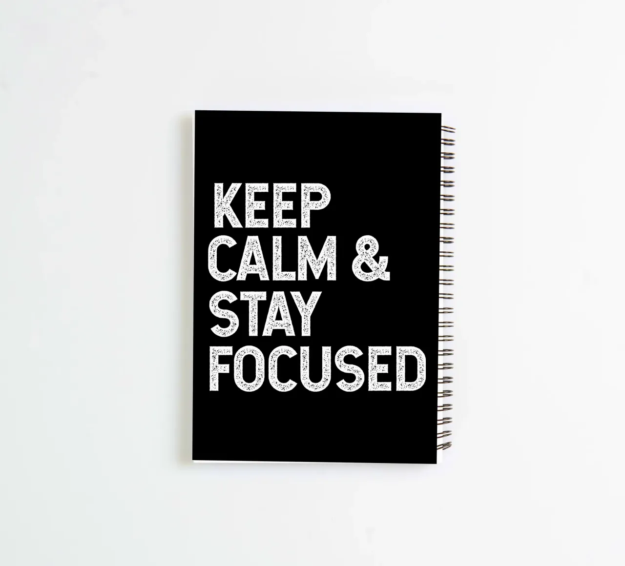 Keep calm and stay focused spiral notebook by happieeagle