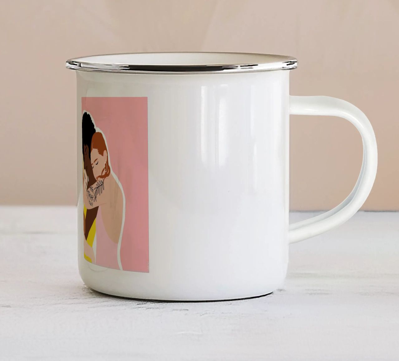 Sorority tazza in smalto da Céleste Wallaert