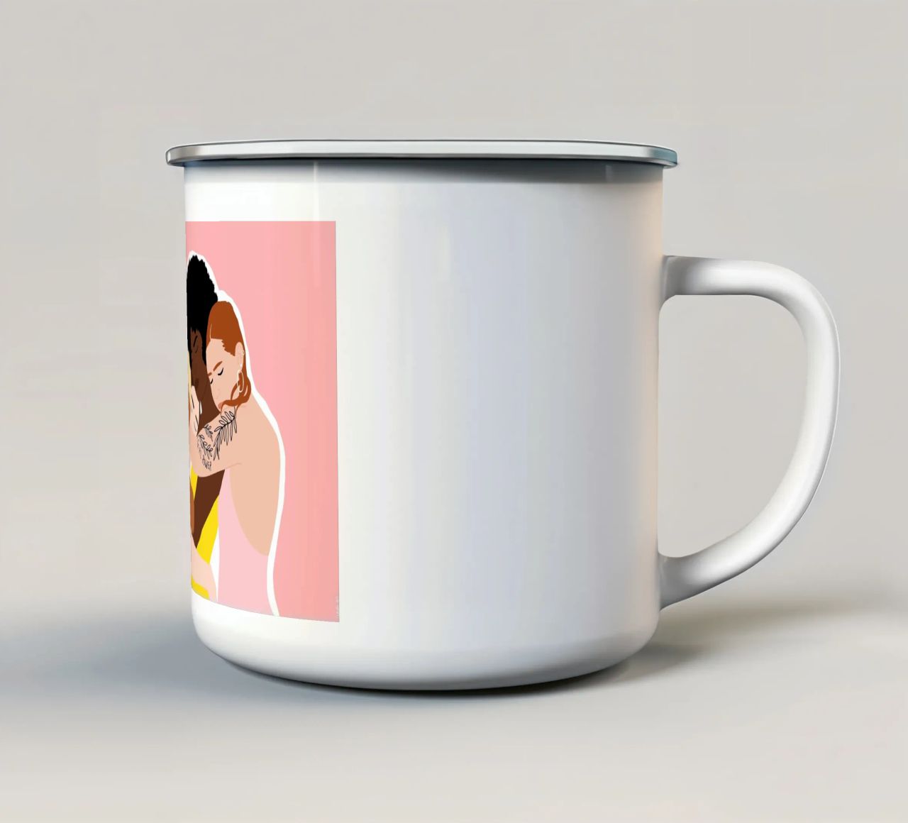 Sorority tazza in smalto da Céleste Wallaert
