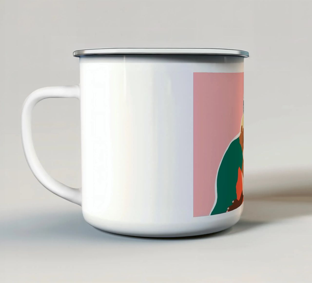 Sorority tazza in smalto da Céleste Wallaert