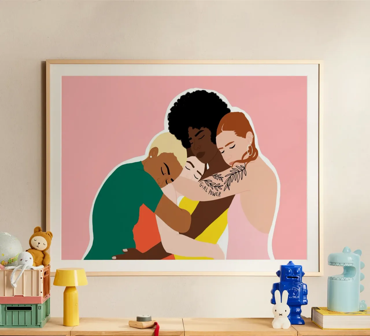 Sorority poster con telaio in legno da Céleste Wallaert