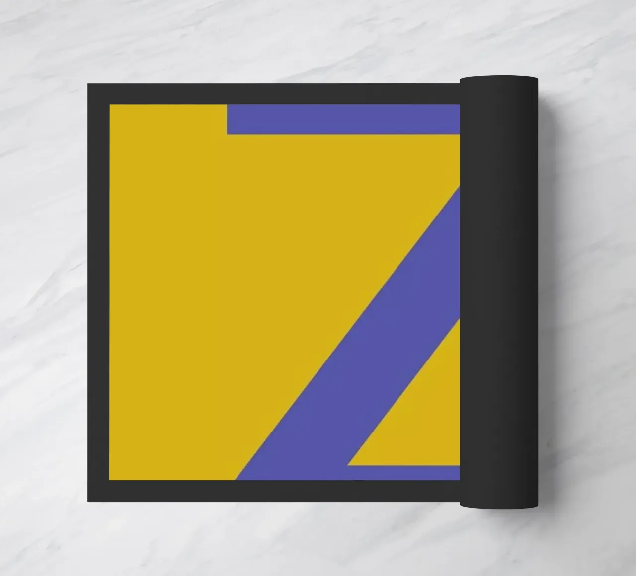 Yellow Letter Z doormat by Studio One