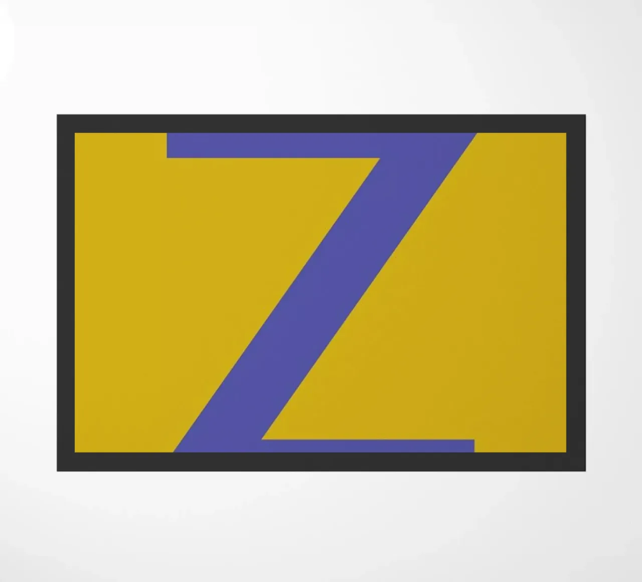 Yellow Letter Z doormat by Studio One