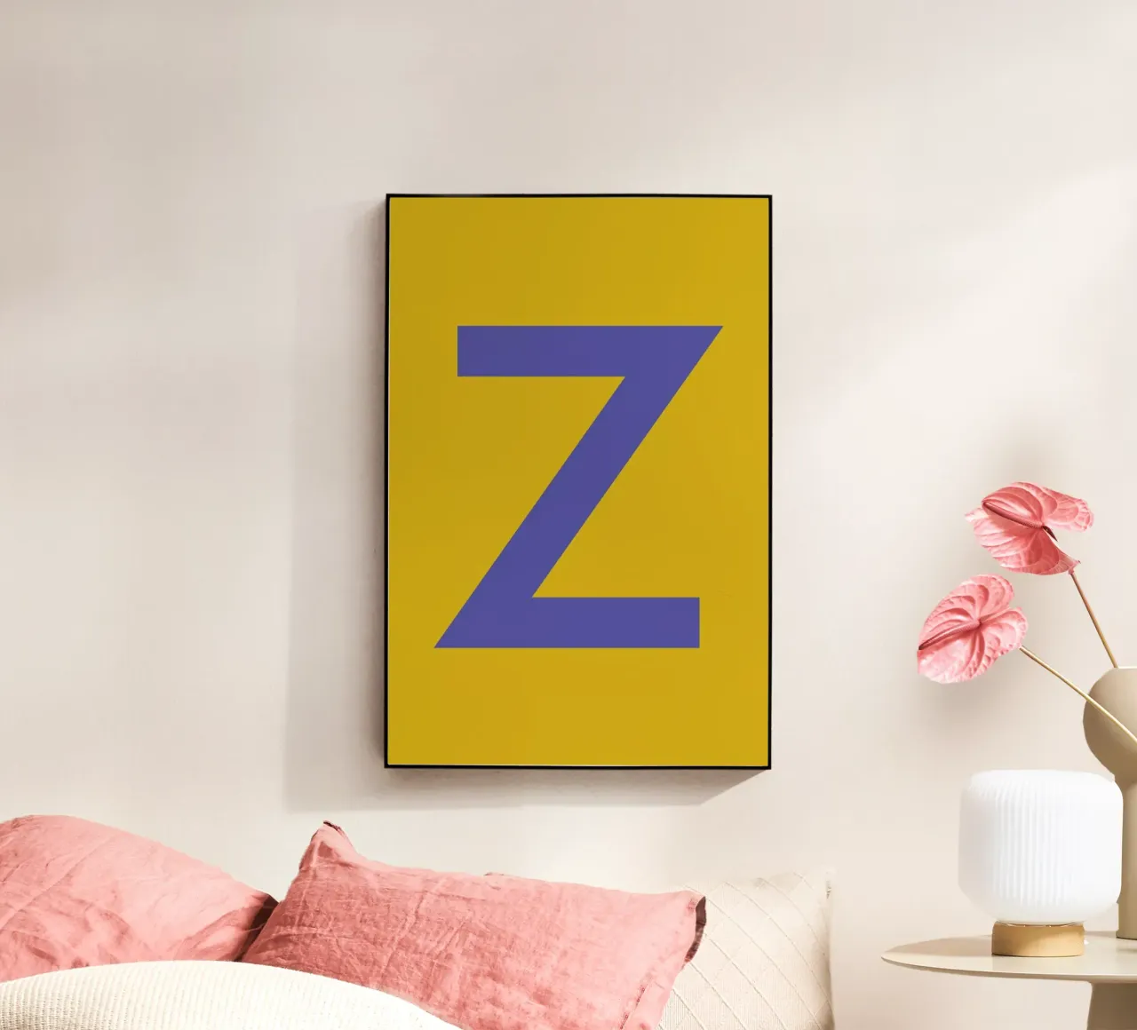 Yellow Letter Z plexiglass da Studio One