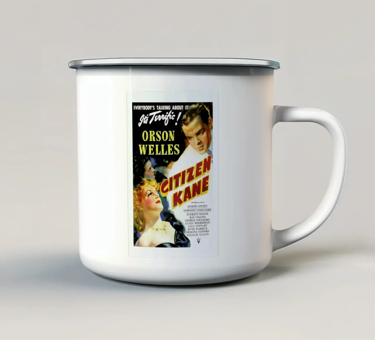 ‘Citizen Kane’ Retro Movie Poster tazza in smalto da Gallery Print and Art Limited