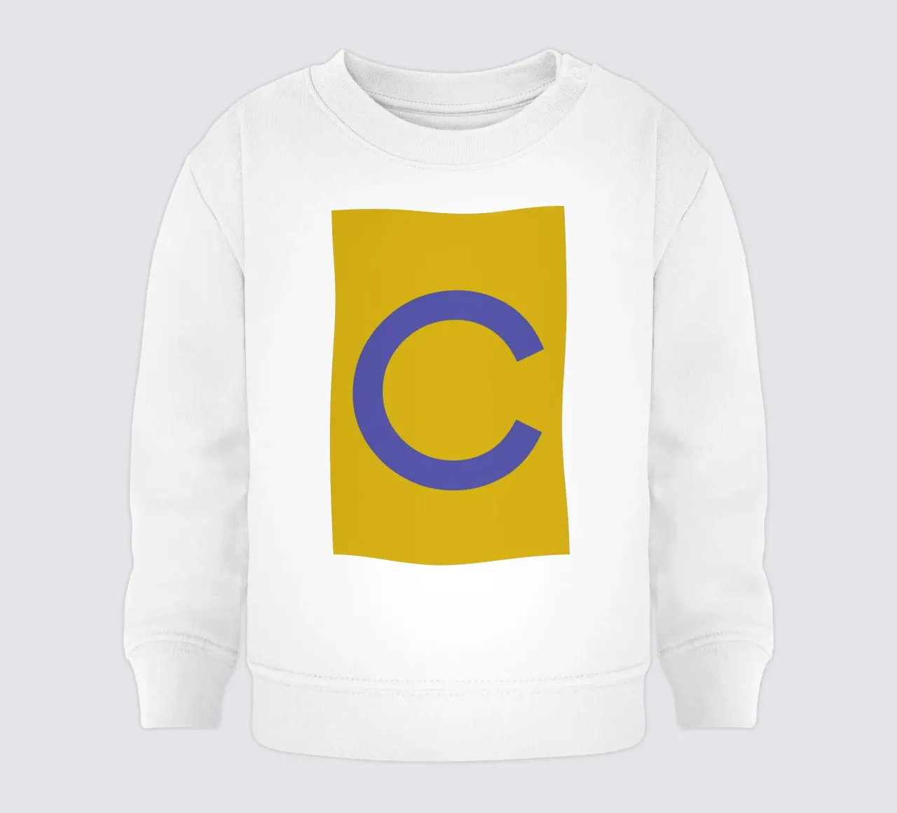 Yellow Letter C felpa neonato da Studio One