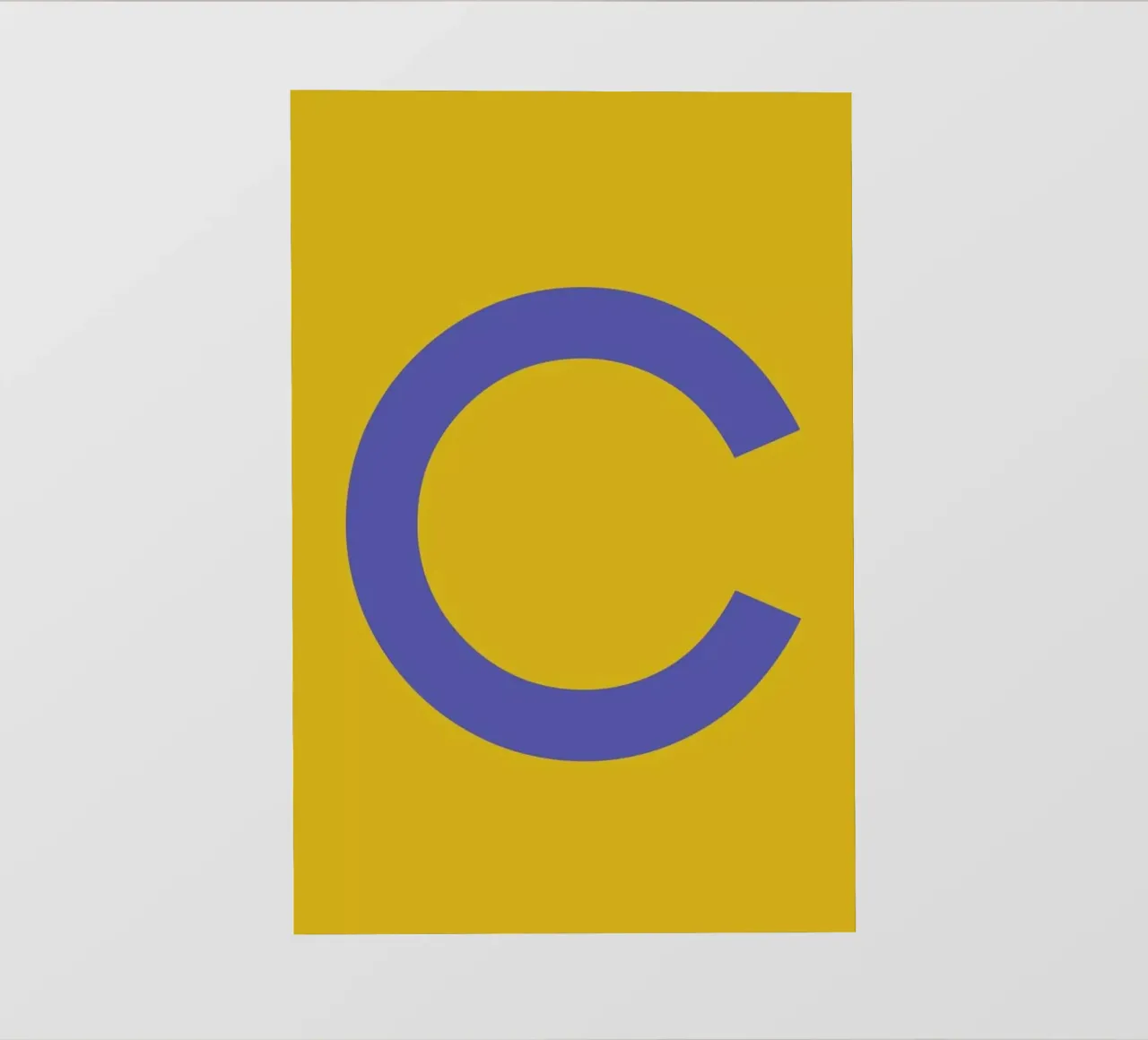 Yellow Letter C pellicola backlit da Studio One
