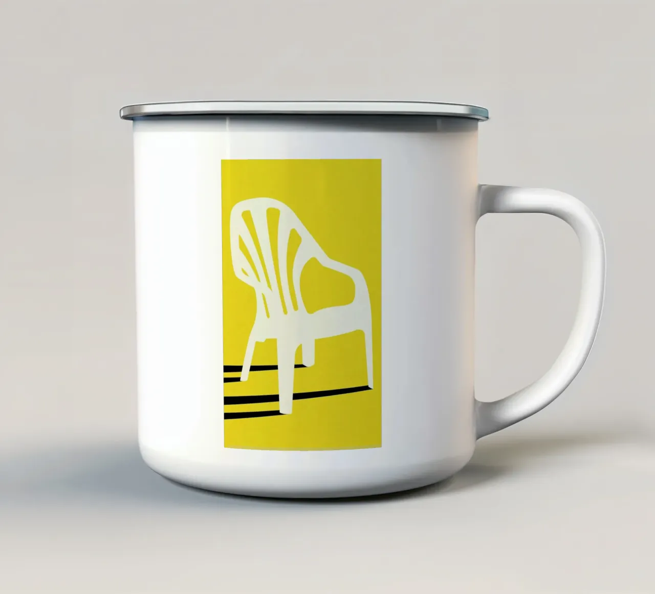 Monobloc Plastic Chair No VI tazza in smalto da Rosi Feist