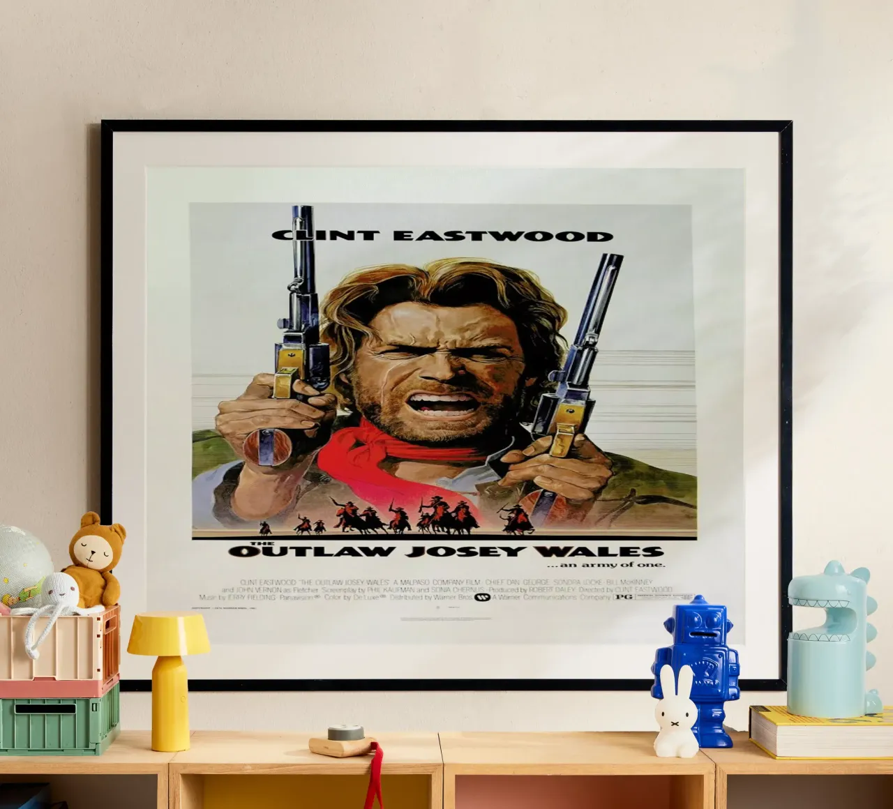 ‘The Outlaw Josey Wales’ Retro Movie Poster Hahnemühle von Gallery Print and Art Limited
