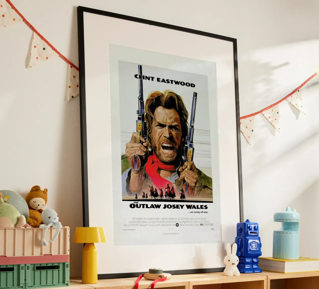 ‘The Outlaw Josey Wales’ Retro Movie Poster Hahnemühle von Gallery Print and Art Limited