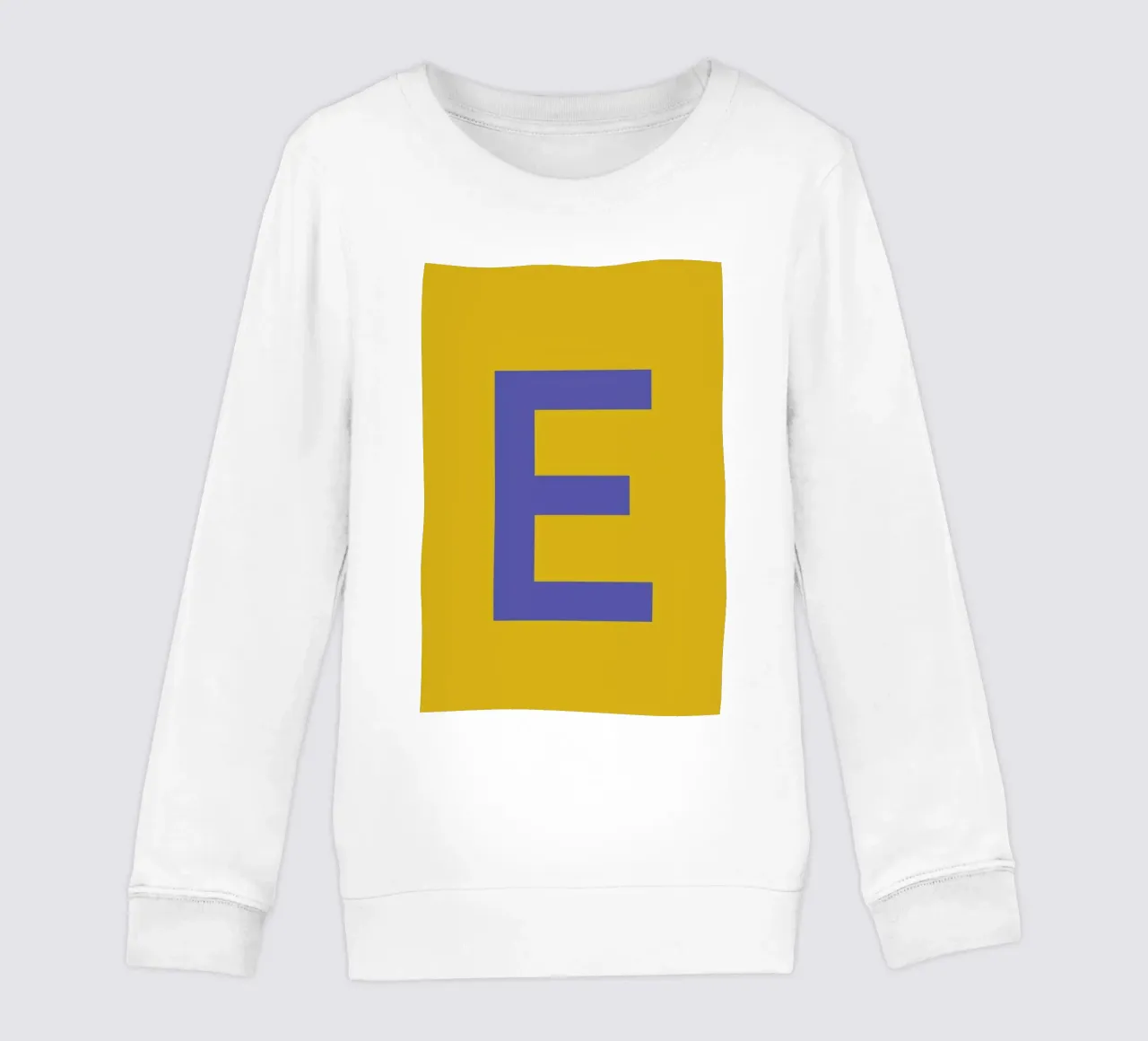 Yellow Letter E kids sweatshirt by Studio One