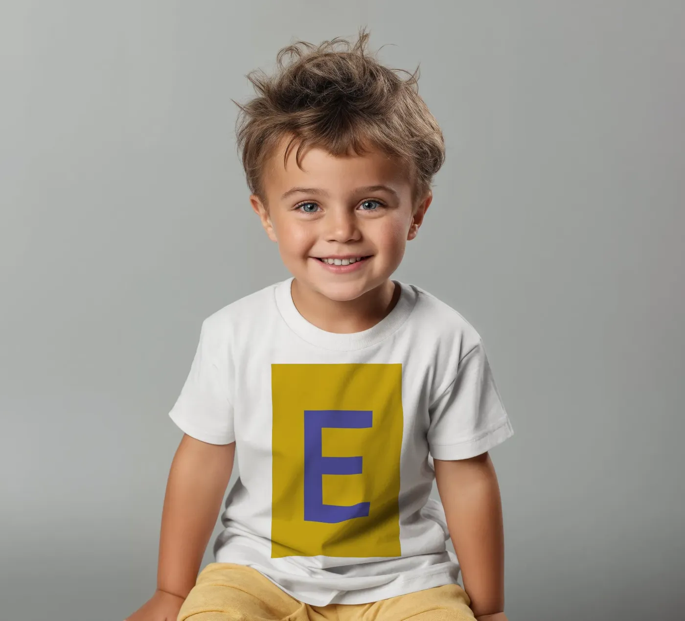 Yellow Letter E t-shirt bambini da Studio One