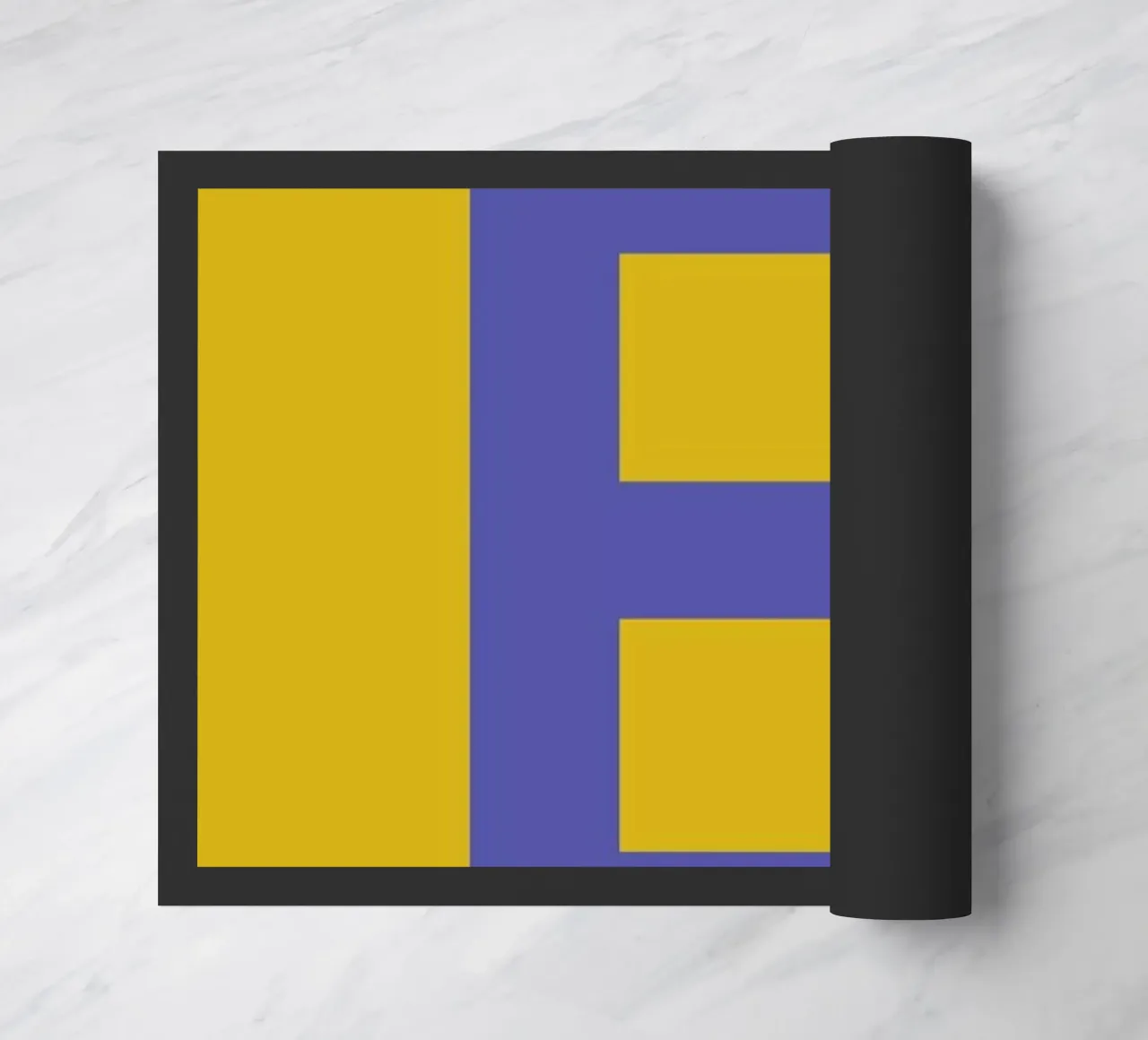 Yellow Letter E doormat by Studio One