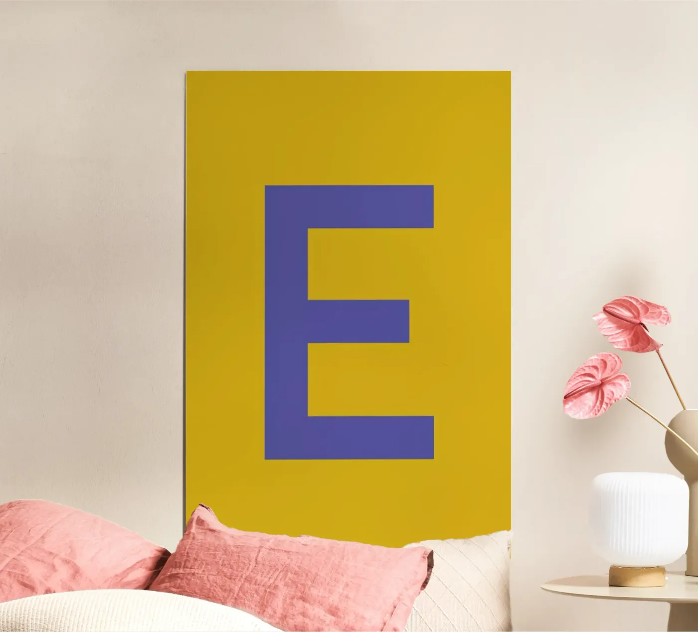 Yellow Letter E poster by Studio One
