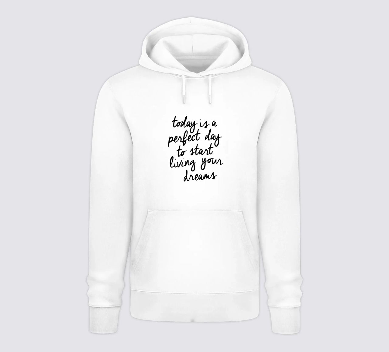 Oggi è un giorno perfetto per iniziare a vivere i propri sogni felpa con cappuccio da THE MOTIVATED TYPE