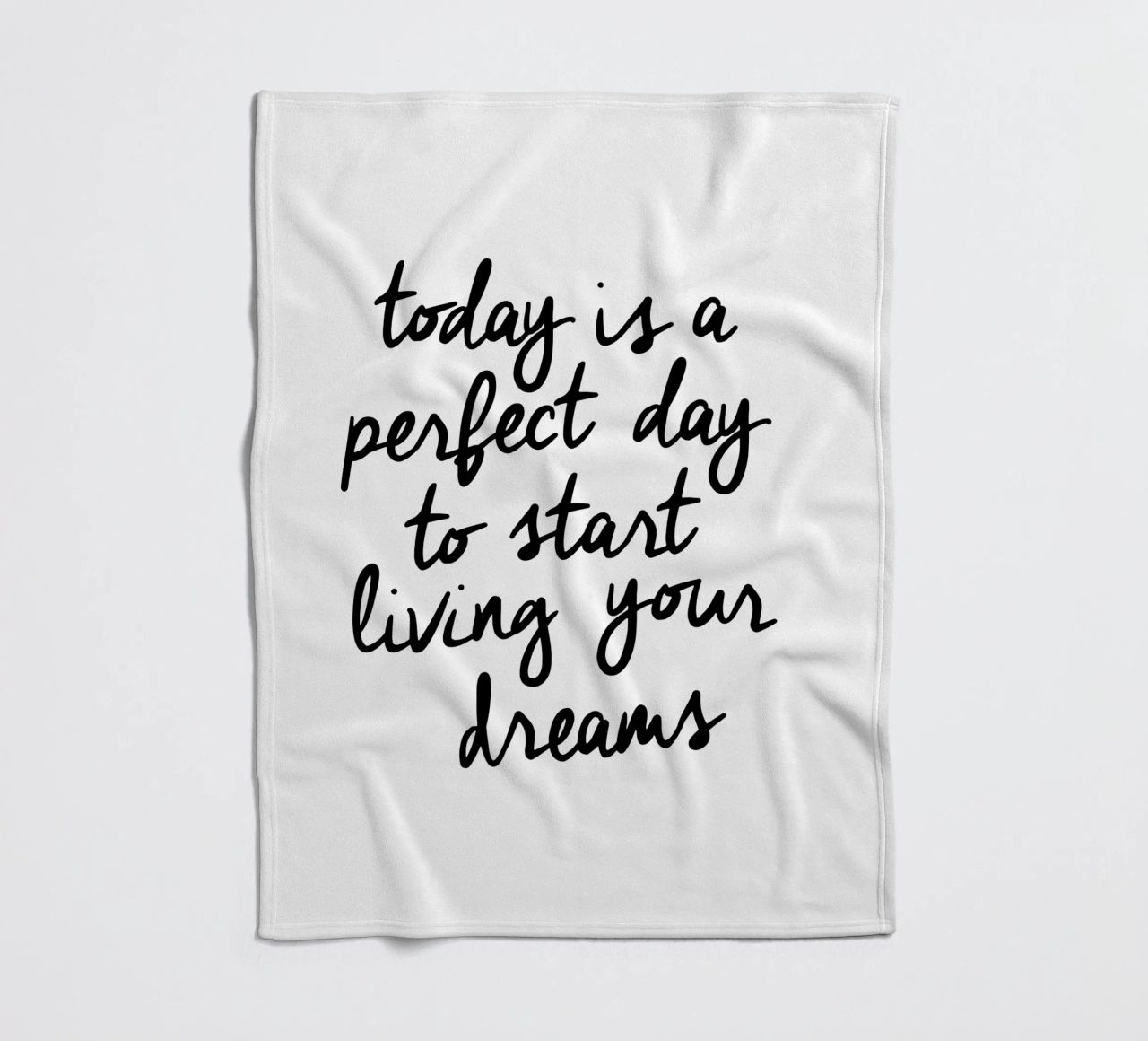 Oggi è un giorno perfetto per iniziare a vivere i propri sogni coperta in pile da THE MOTIVATED TYPE