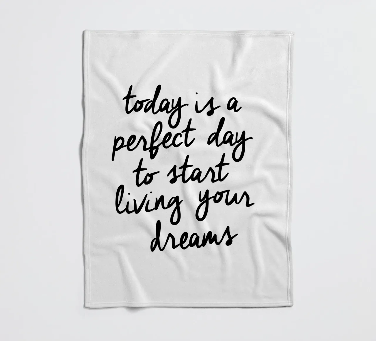 Oggi è un giorno perfetto per iniziare a vivere i propri sogni coperta in pile da THE MOTIVATED TYPE