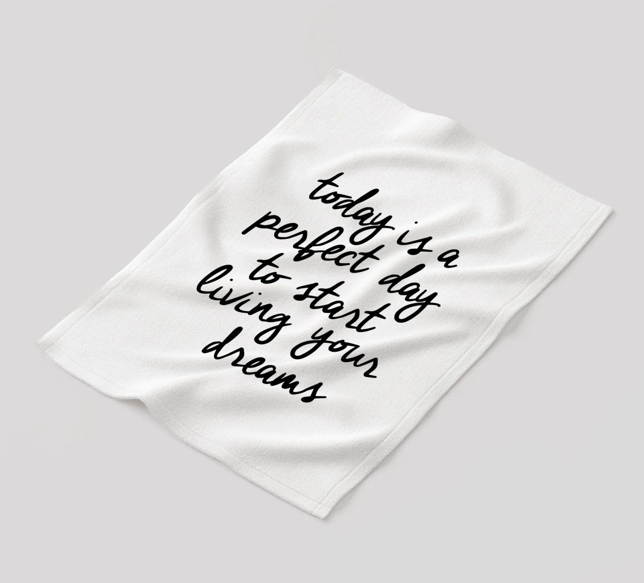 Oggi è un giorno perfetto per iniziare a vivere i propri sogni coperta in pile da THE MOTIVATED TYPE