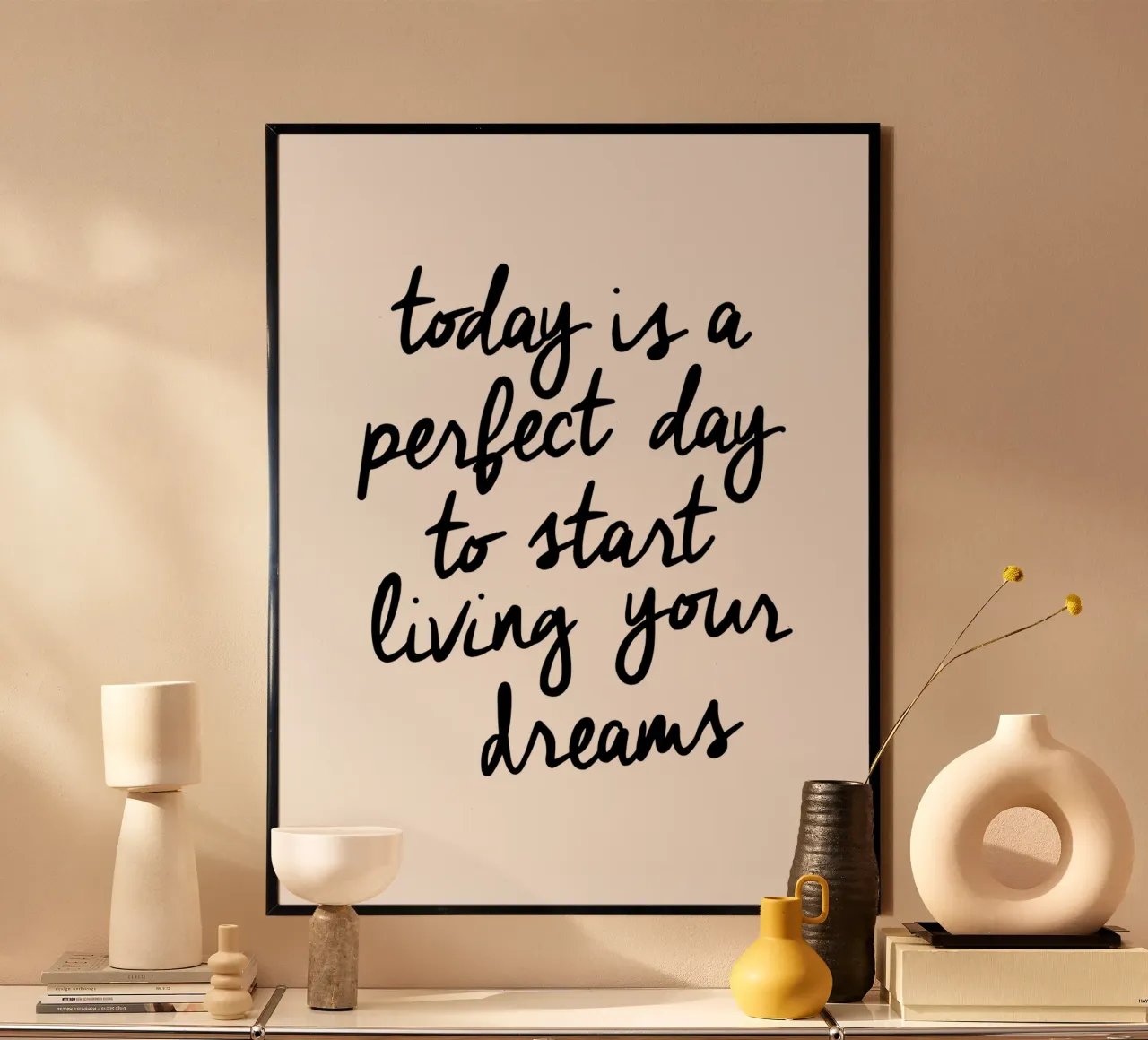 Oggi è un giorno perfetto per iniziare a vivere i propri sogni carta hahnemühle da THE MOTIVATED TYPE