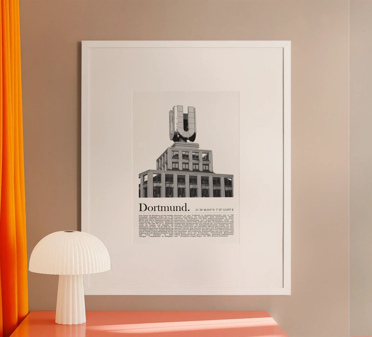 Dortmund U Tower Black Poster von Karraker