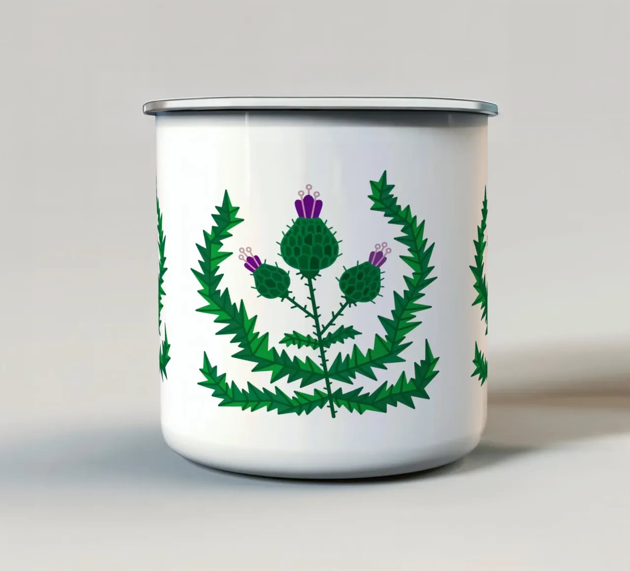 Cardo tazza in smalto da Lidia Blomgren