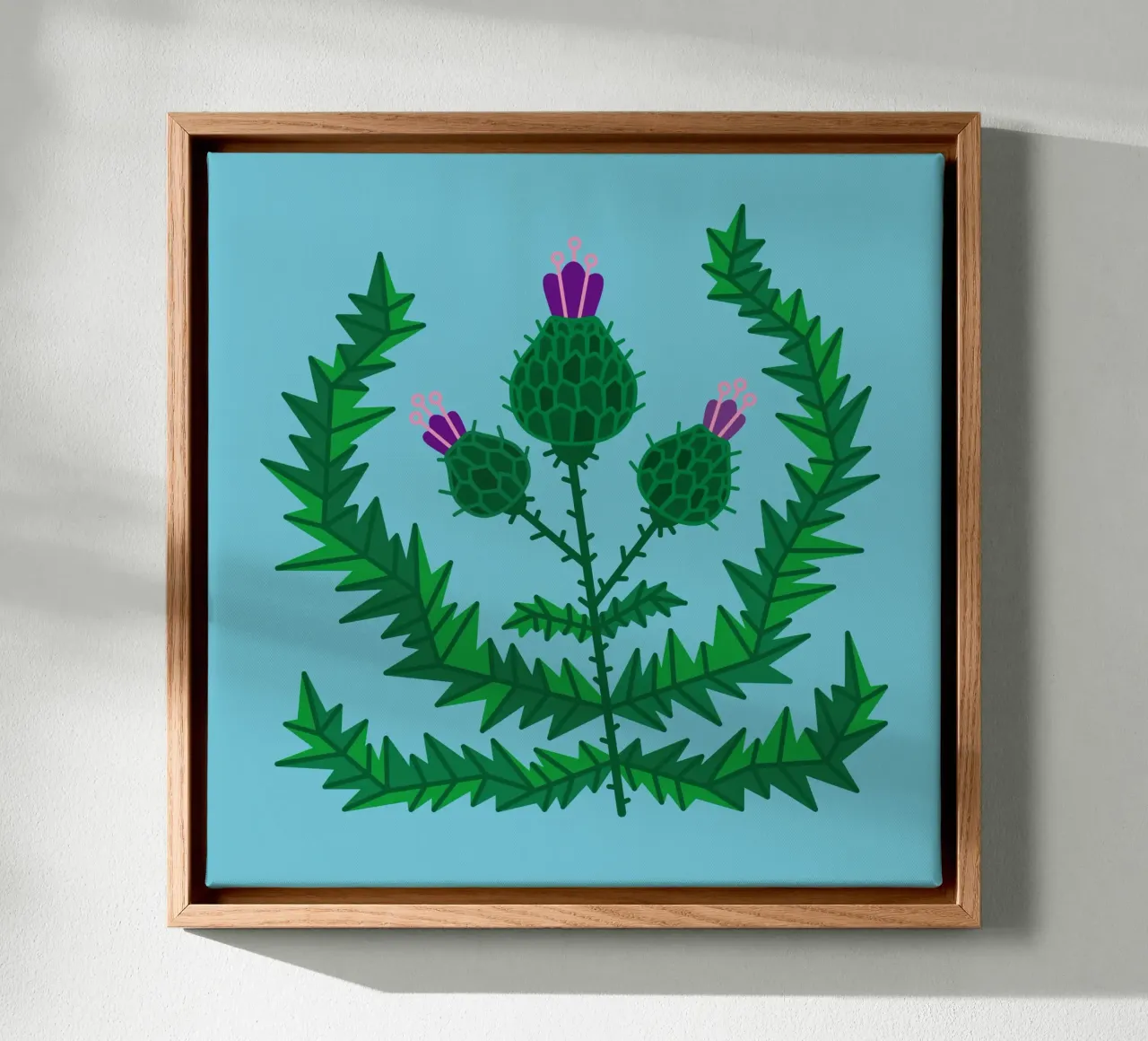 Thistle canvas by Lidia Blomgren