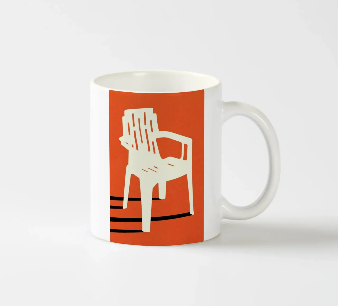 Monobloc Plastic Chair No VII tazza in ceramica da Rosi Feist