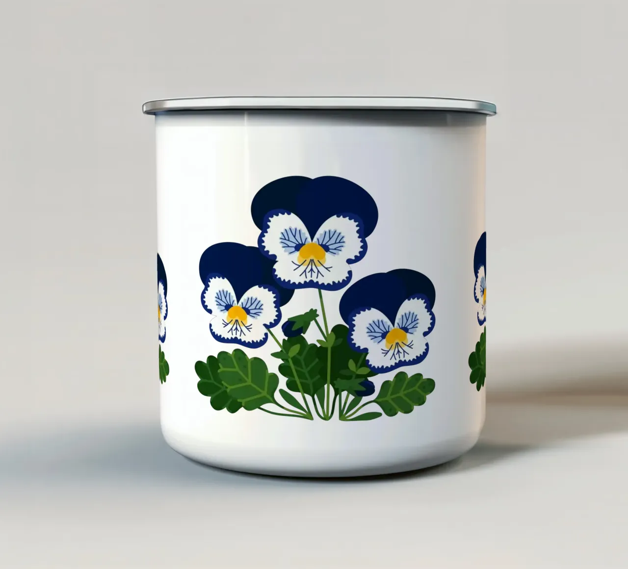 Pansy tazza in smalto da Lidia Blomgren