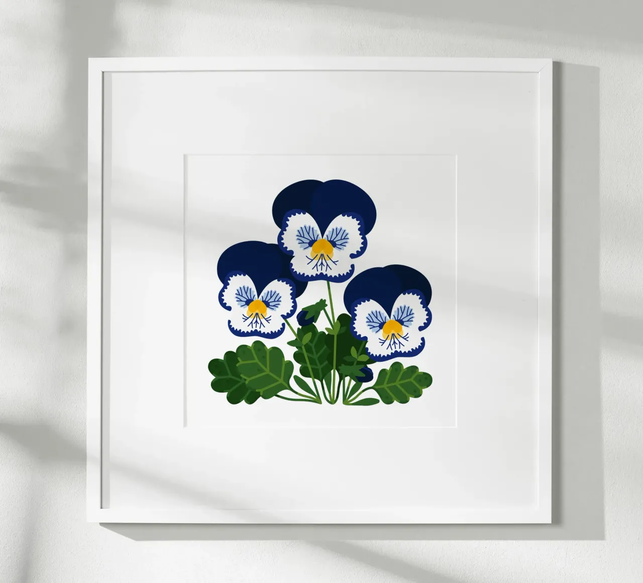 Pansy poster con telaio in legno da Lidia Blomgren