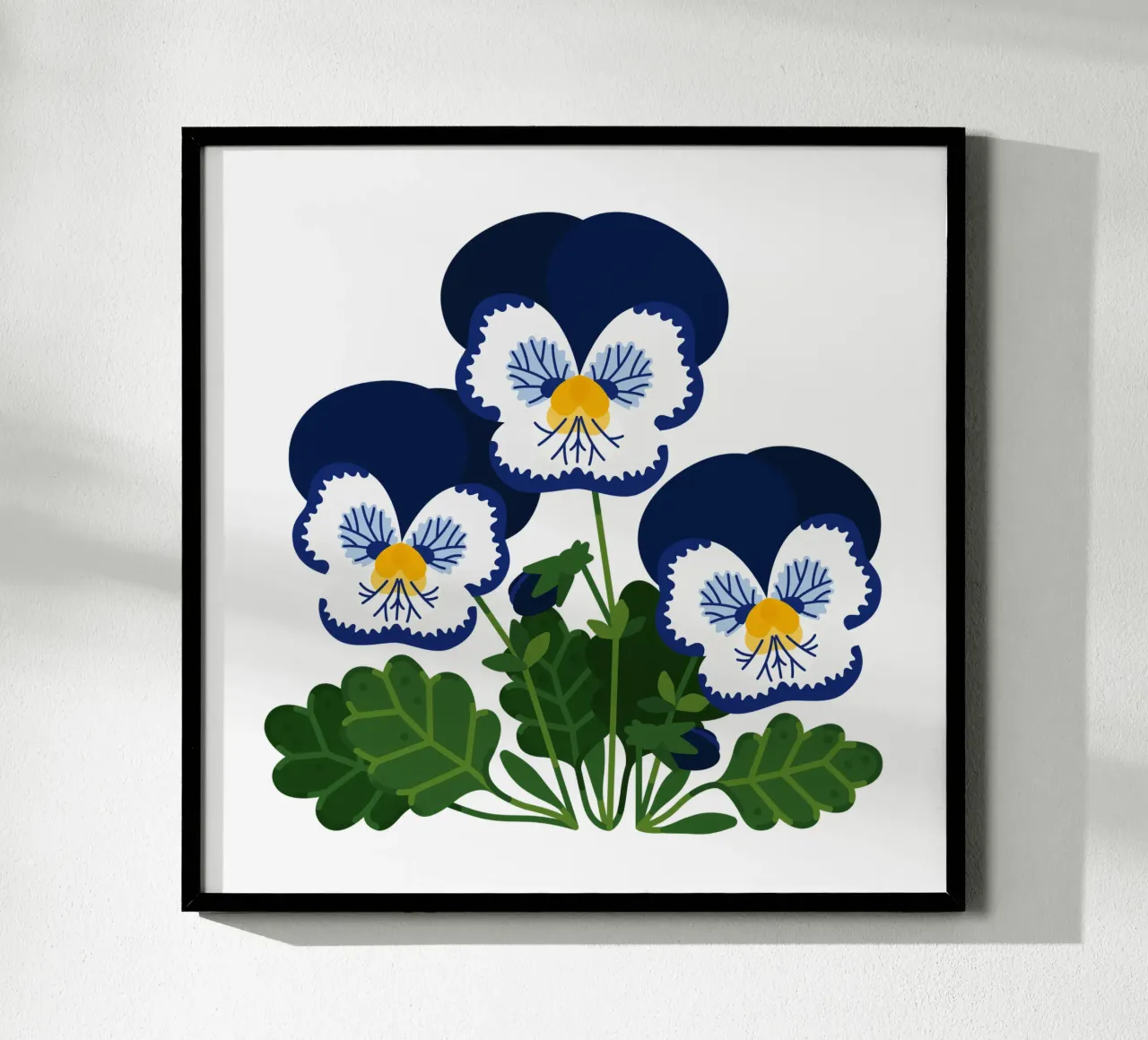 Pansy poster con telaio in legno da Lidia Blomgren
