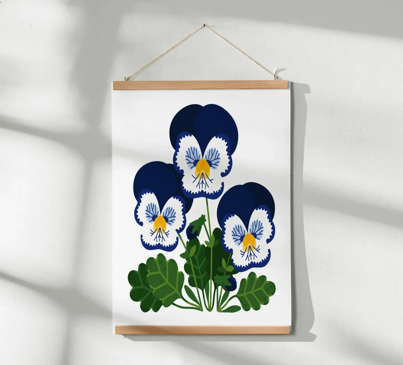 Pansy poster con telaio in legno da Lidia Blomgren
