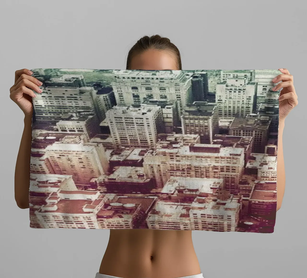 Manhattan's Buildings asciugamano da bagno da JaySan Studio
