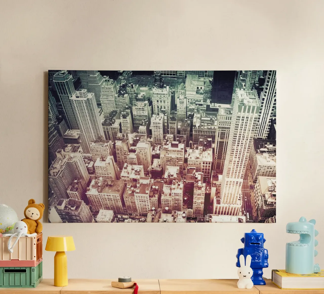 Manhattan's Buildings tela con Cornice a cassetta da JaySan Studio