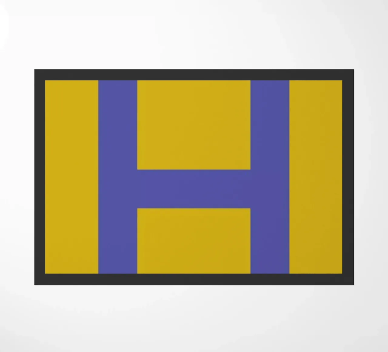 Yellow Letter H zerbino da Studio One