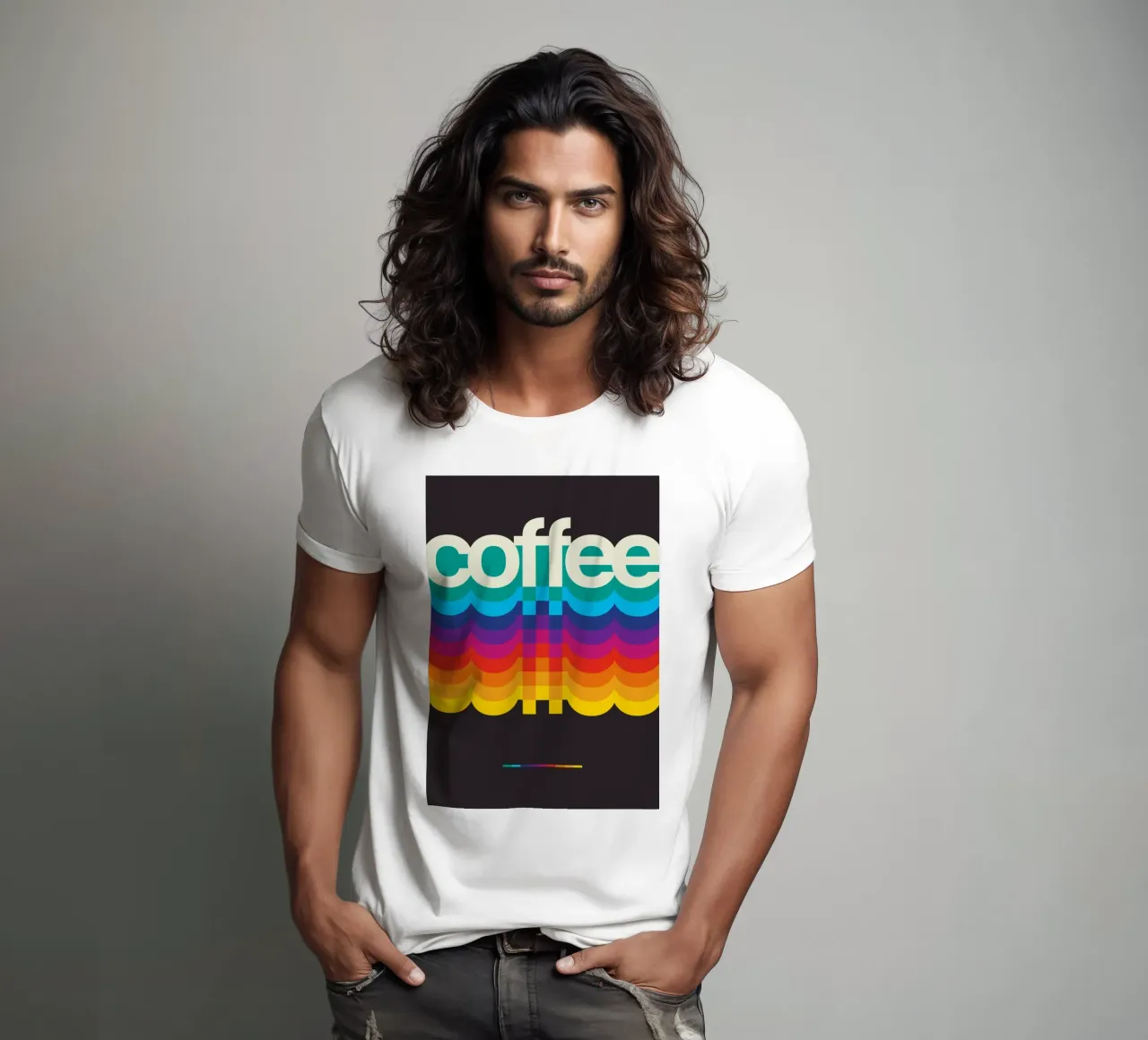 Retro Coffee Black t-shirt by nabakumov